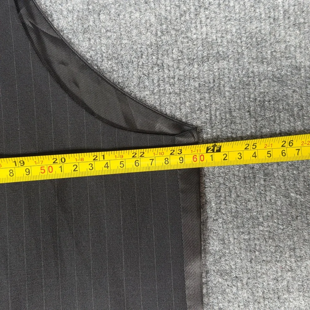 Pronto Uomo Platinum Mens 3X Pinstripe Suit Vest 100% Wool Charcoal Grey Vest